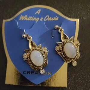 WHITING & DAVIS Pierced Drop Earrings